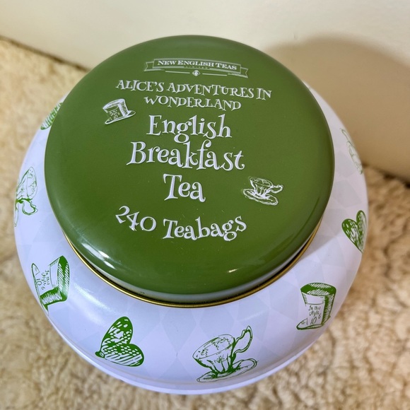 English Breakfast Tea Alice in Wonderland 240 Teabag Canister **Empty Canister** - Picture 5 of 8